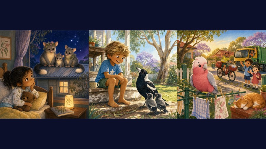 Three picture books from the free StoryLink library